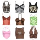 Ingvn - 80S Fashion 21 Style Sexy Vintage Strappy Y2K Halter Crop Top Women Summer 90S Backless