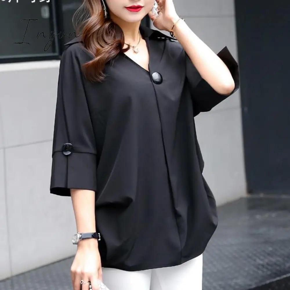 Ingvn - New Women’s T - Shirts Overweight Plus Size Women Clothing Summer Style Chiffon Shirt Top
